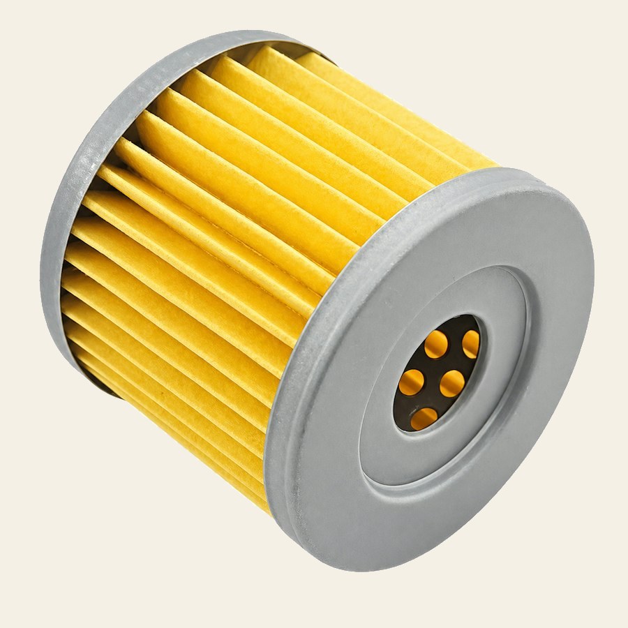 Yellow pleated filter element